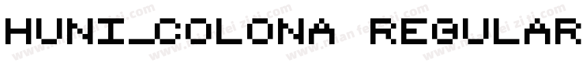 Huni_Colona Regular字体转换